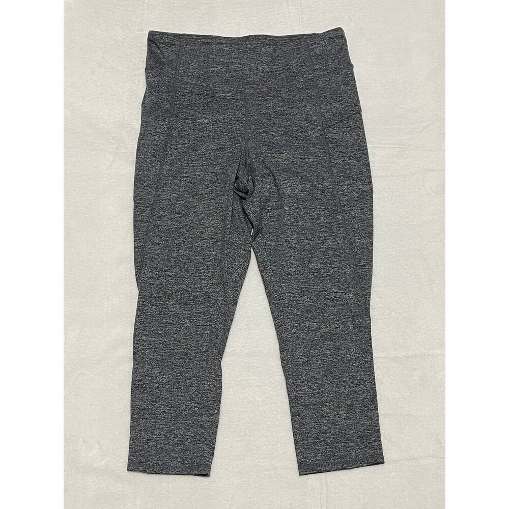 J. Jill Womens Size Small Fit Marl Heather Gray Capri Stretch Leggings Pocket